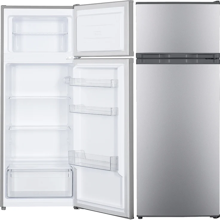 PKM GK212 SI Kühl-Gefrierkombination, freistehend, inox, Höhe 143 cm, Energieklasse E – Bild 1