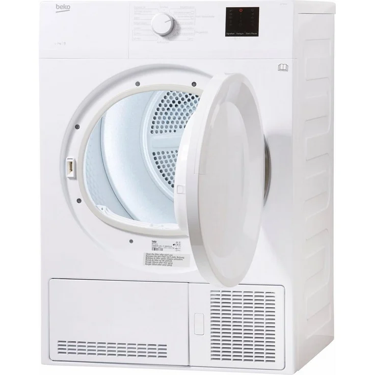 Beko DC 7130 N, Kondenstrockner, B, Fassungsvermögen 7 kg, Einbaugerät, Breite 59,5 cm, Kindersicherung, Programmablaufanzeige – Bild 2