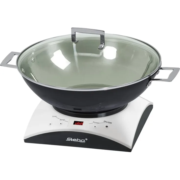 Steba IK 11 S Wok-Fondue-Set, 6 Fonduegabeln, 1000 Watt