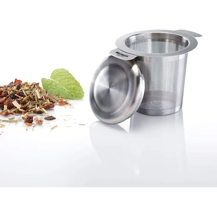 Westmark Dauer-Teefilter, Mit Deckel, Ø 10 cm, Rostfreier Edelstahl, Teatime, Silber, 15762260