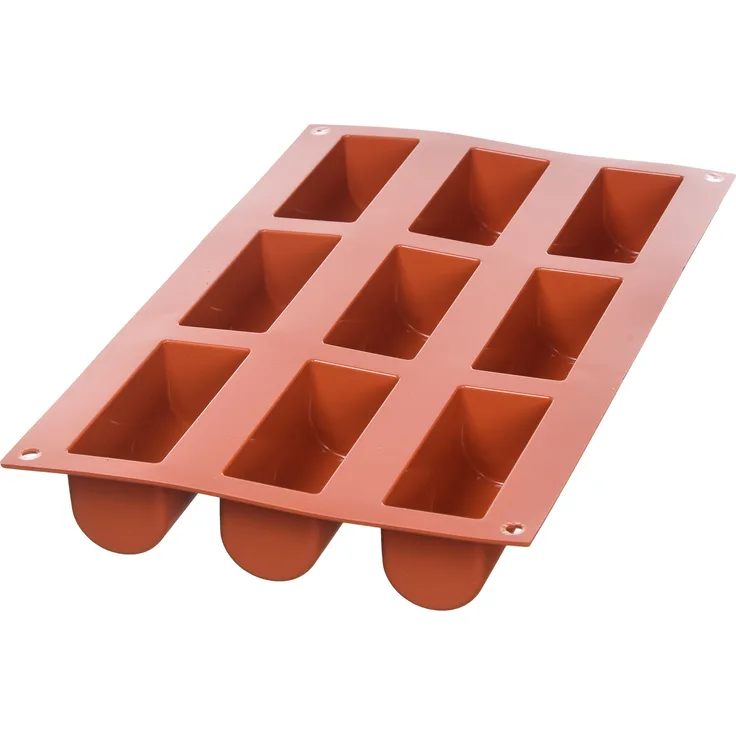 silikomart Silikonform Nr. 9 Midi Buche, terrakottafarben