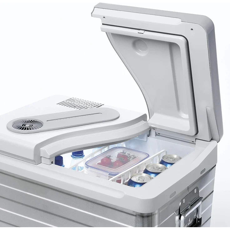 Dometic Mobicool Q40 AC-DC tragbare thermoelektrische Alu-Kühlbox, Energieeffizienzklasse F, 39 Liter, 12 V und 230 V für Auto, Lkw und Steckdose, Aluminium-Gehäuse – Bild 3