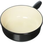 KUHN RIKON 32209 Induktion Eisenguss 24cm Fondue Caquelon, Gusseisen, Schwarz, 24 cm