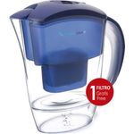 TM Electron TMJAR025BL Wasserfilter, kompatibel mit Kartuschen, spezielles Design für Kühlschrank mit 2,5 l Fassungsvermögen und Datumsanzeige für den Filterwechsel, Blau, 2,5 l