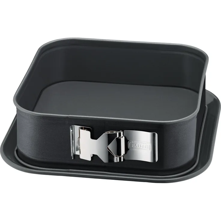 Kaiser La Forme Plus Springform, eckig 24 x 24 cm, SafeClick-Verschluss, leboden, antihaftbeschichtet, schnittfest, auslaufsicher