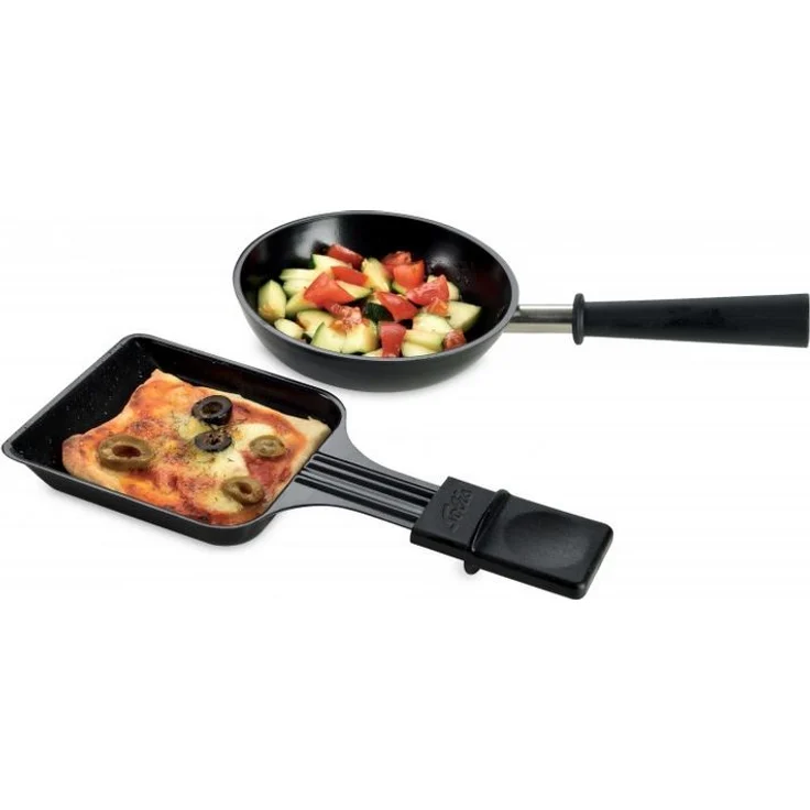 Solis Table Grill 5in1 - Raclette, Grill, Wok, Pizza-Grill, Crêpes, für 8 Personen (Raclettepfännchen, Mini-Wok, Spachtel), 1400W, Grillfläche Antihaftbeschichtet, edelstahl, schwarz – Bild 6