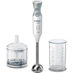 Bosch MSM66120 ErgoMixx Stabmixer, 600 W Spülmaschinengeeignet, QuattroBlade, weiß-grau