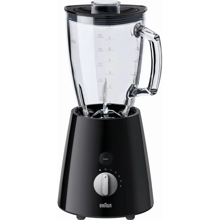 Braun TributeCollection JB 3060 Standmixer, 800 W, 24.500 U-min, 1,75 l ThermoResist Glas Mixbehälter, schwarz – Bild 1