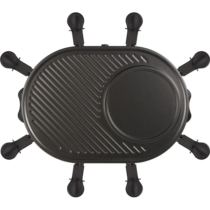 Tristar Raclette für bis zu acht Personen ? Grillplatte mit Crêpe-Forme und 8 Pfännchen, RA-2996 – Bild 2