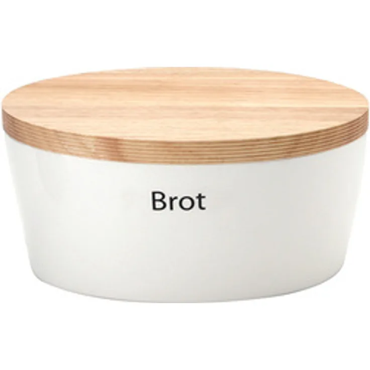 Continenta Brottopf oval mit Holzdeckel klein