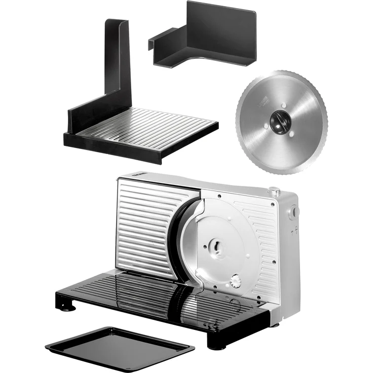 Unold 78856 Allesschneider Kompakt elektrisch, 100W, silber, schwarz – Bild 6