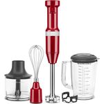 KitchenAid 5KHBV83EER Stabmixer 2021, 180W, 1L Mixerkrug, inkl. Zerkleinerer, Schneebesenaufsatz, empire red