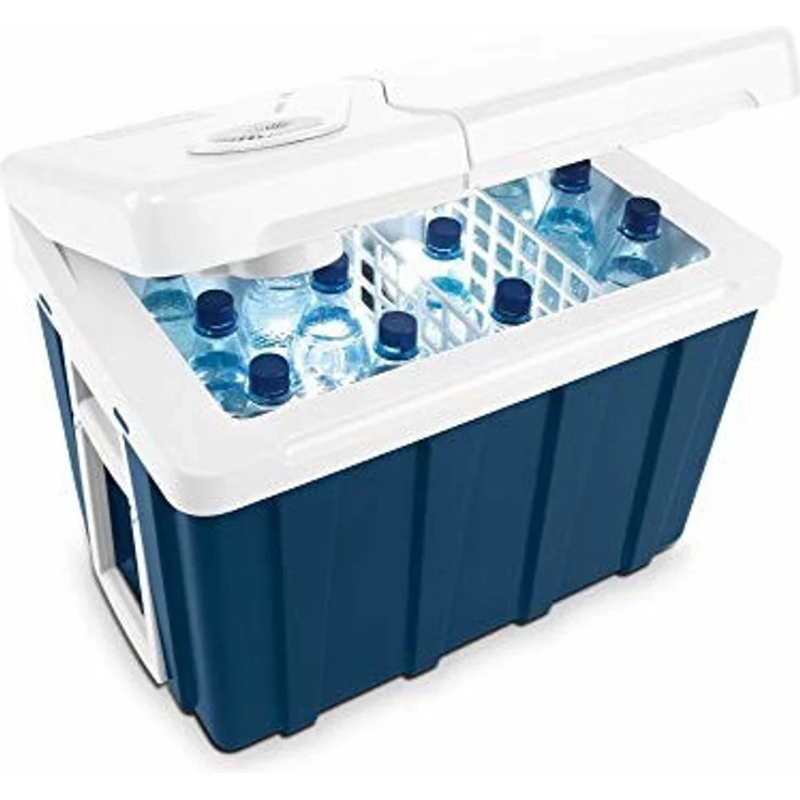Mobicool MQ40W AC-DC Kühlbox thermoelektrisich, mit Rollen, Energieeffizienzklasse F, 39 Liter, 12 V und 230 V für Auto, Lkw und Steckdose, blau, weiß – Bild 2