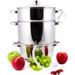 Grafner XXL Edelstahl Dampfentsafter, 8L, induktionsgeeignet, mit Abgießrand