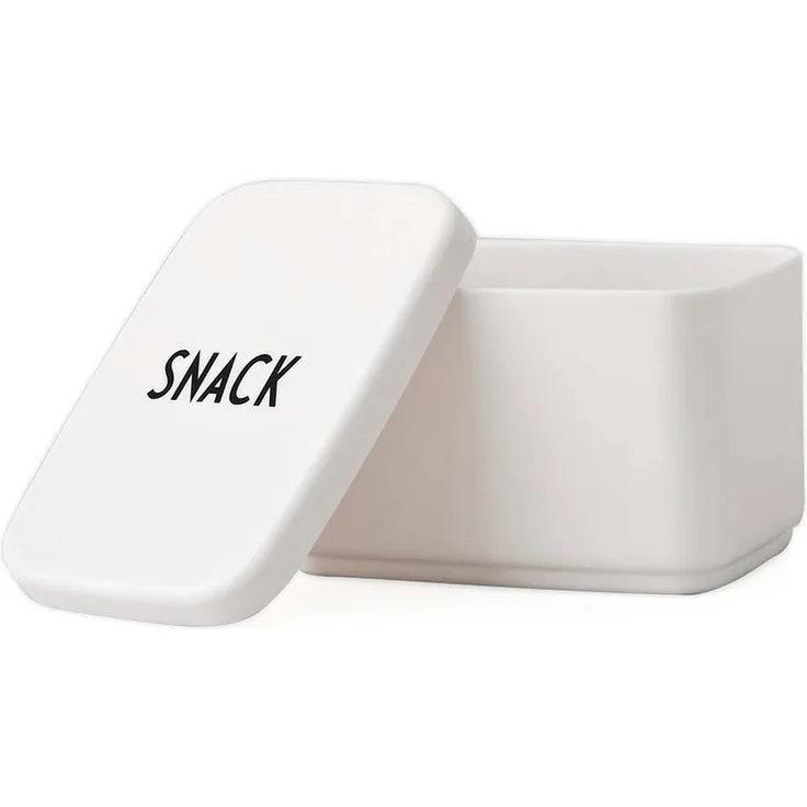 Design Letters Design Briefe Snackbox für Lunchboxen & Lebensmittelaufbewahrung, Polypropylen, weiß, Snack Box