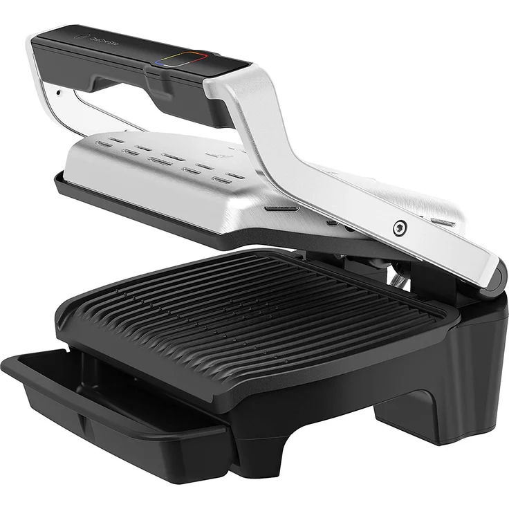 Tefal GC750D OptiGrill Elite Kontaktgrill 2000W, digitales Display mit Schritt-für-Schritt Anleitungen und Countdown, 12 Grillprogramme, 30 cm x 20 cm + verstellbarer manueller Modus, keine deutsche Menüführung, silber – Bild 6