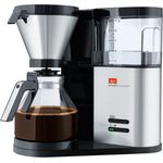Melitta AromaElegance 1012-01, Filterkaffeemaschine mit Glaskanne, Aroma Control, Schwarz-Edelstahl Filter-Kaffeemaschine, 1.2 liters 