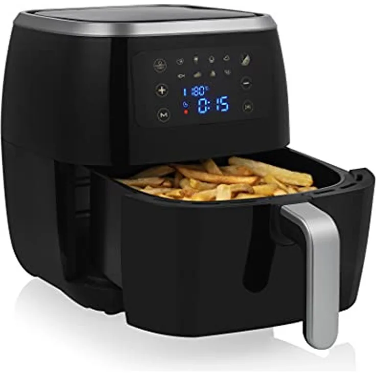 Smartwares Digitale Crispy Fryer Heißluftfritteuse XXL, ohne Fett, 1800 Watt, 6 Liter Fassungsvermögen, schwarz, Kunststoff