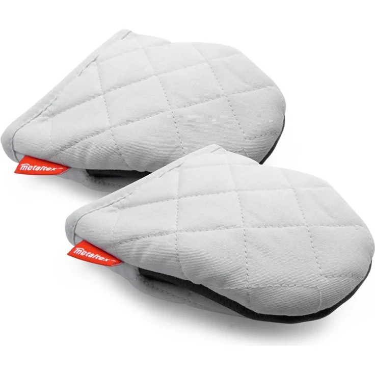 Metaltex Ofenhandschuhe Antislip 2er Set, Baumwolle, Grau, 14 cm, 2 – Bild 2
