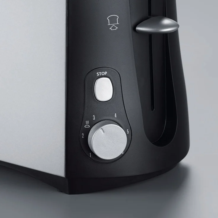 Cloer 3710 Langschlitztoaster für 4 Toastscheiben - 1380 W - integrierter Brötchenaufsatz - Nachhebevorrichtung - Krümelschublade - mattiertes wärmeisoliertes Metallgehäuse – Bild 7