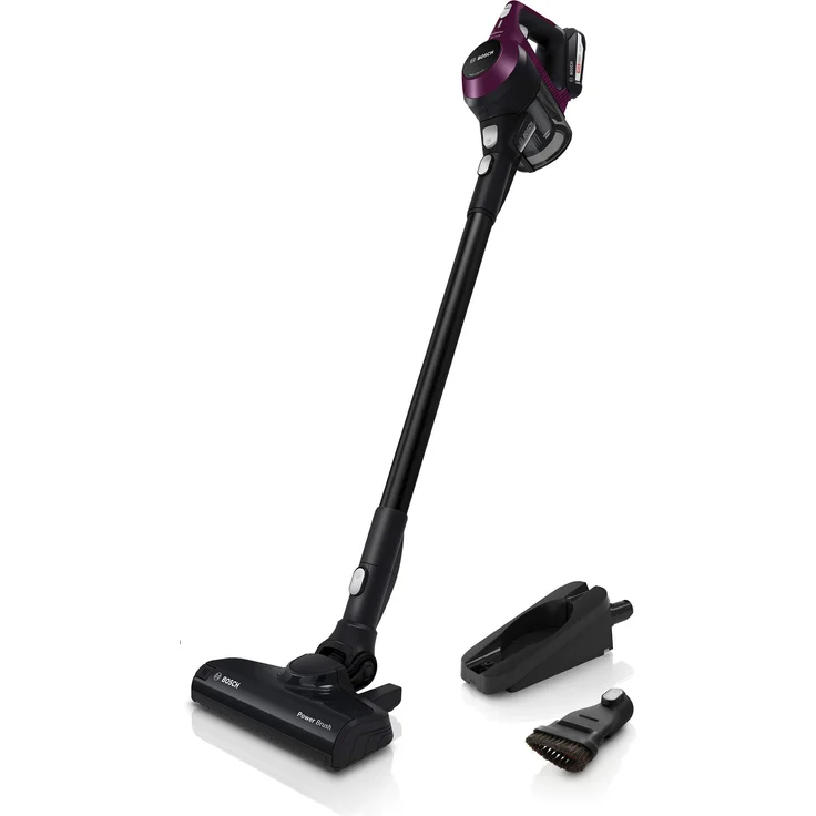 Bosch BCS6111P Unlimited Serie 6 Handstaubsauger, 30 min Akkubetrieb, Akkuwechsel-Option, blackberry-schwarz – Bild 1
