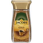 Jacobs Gold, Löslicher Kaffee, Instantkaffee, Instant Kaffee, Löskaffee, Glas, 6 x 100 g