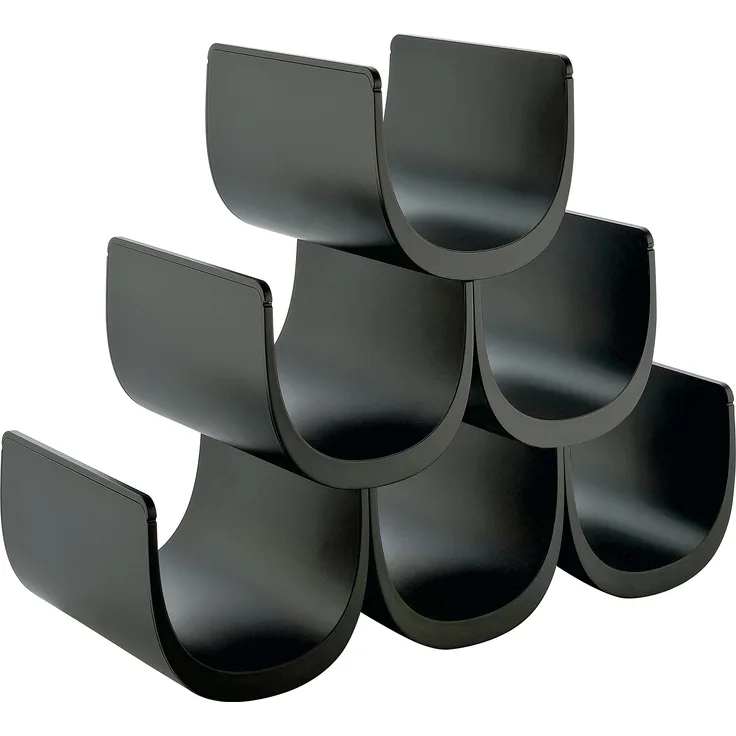 Alessi Noè GIA13 B Design Flaschenregal aus thermoplastischem Harz, schwarz