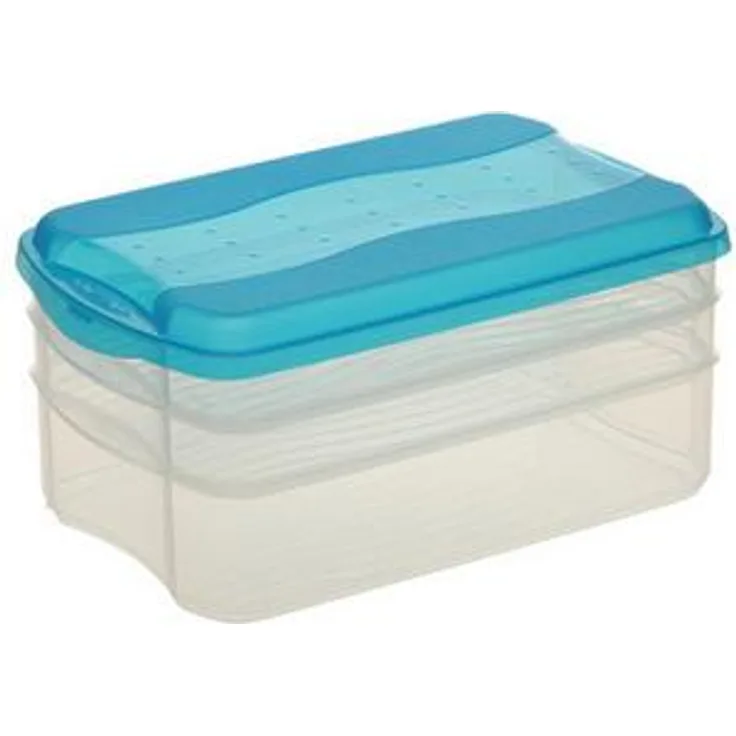 keeeper Food Center-Set, Polypropylen, Fresh Blue transparent, 27 x 16.5 x 13 cm
