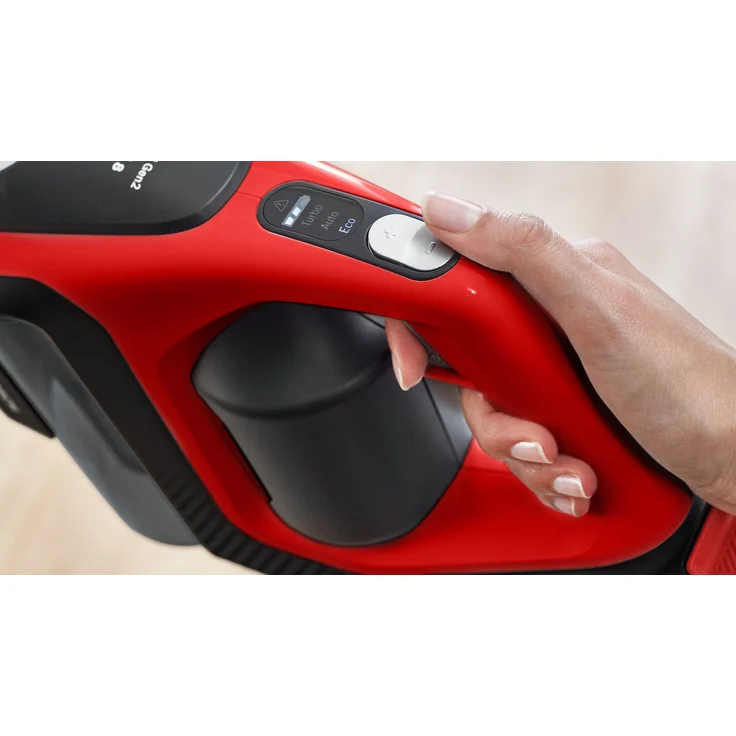 Bosch BCS8224PET Unlimited Gen2 Serie 8 Handstaubsauger, 65 min Akkubetrieb, Akkuwechsel-Option, schwarz-rot – Bild 3