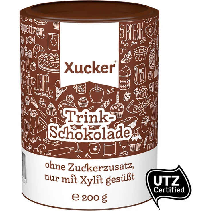 Xucker Trinkschokolade mit Xylit Zuckerfrei 800g