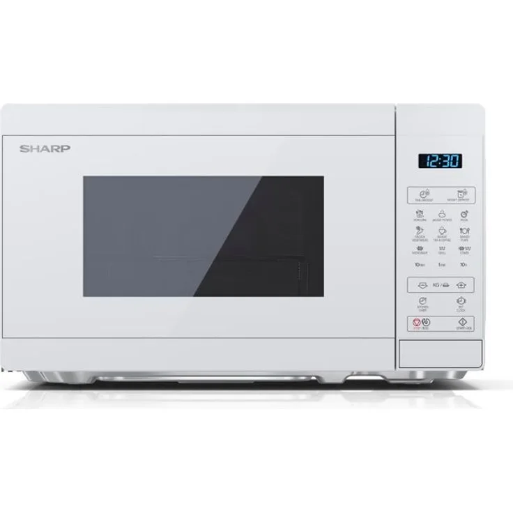 Sharp YC-MG02E-C Mikrowelle mit Grill, Standgerät, 20 Liter Garraum, 800 Watt, weiß