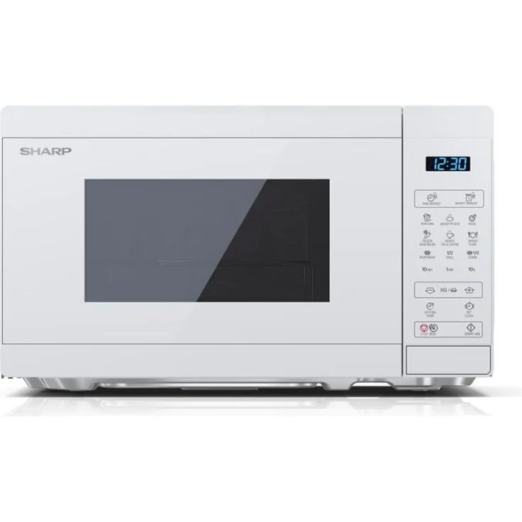 Sharp YC-MG02E-C Mikrowelle mit Grill, Standgerät, 20 Liter Garraum, 800 Watt, weiß