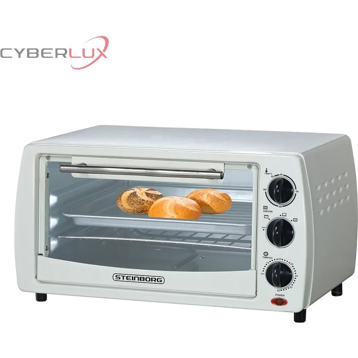 Steinborg Mini Backofen 13 Liter mit Timer 900 Watt in weiß