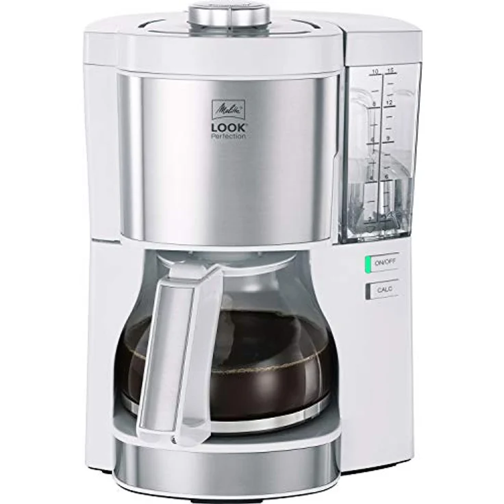 Melitta Look Perfection 1025-05 Filterkaffeemaschine, AromaSelector, 1.25 Liter, weiß, mit Glaskanne, voller Kaffeegenuss – Bild 1