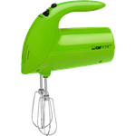 Clatronic Handmixer HM 3014 --- Edelstahlquirle & -knethaken --- 5 Geschwindigkeitsstufen --- Zubehörteile spülmaschinengeeignet --- 250 Watt --- Grün