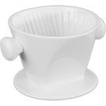 Holst Porzellan GZ 003 Kaffeefilter aus Porzellan für Tischkanne, weiß, 15 x 15 x 11 cm