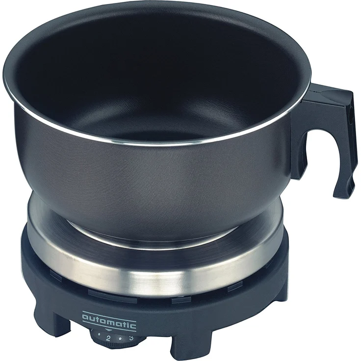 Rommelsbacher RK 501S Reisekochplattenset, Gussheizplatte + Alu-Topf + Reissverschlussetui, Anzahl der Kochstellen 1, Breite 15 cm, Thermostat stufenlos regelbar, edelstahl, schwarz – Bild 7