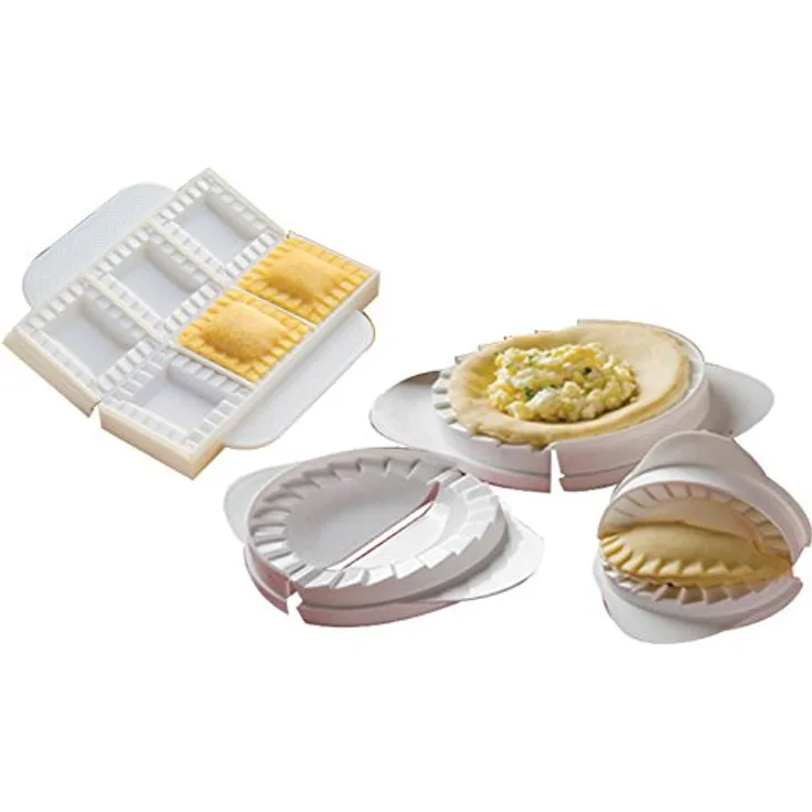JOSKO Produkte LE Chef & Ravioli Teigtaschenformen Set, Kunststoff, weiß, 27x14x5.5 cm, 4-Einheiten