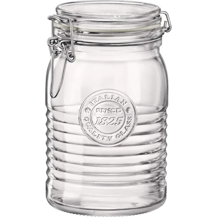 Bormioli Rocco 540637MTV121990 Glas mit Bügelverschluss, 6 Stück, glas, durchsichtig, 33.75 Ounce