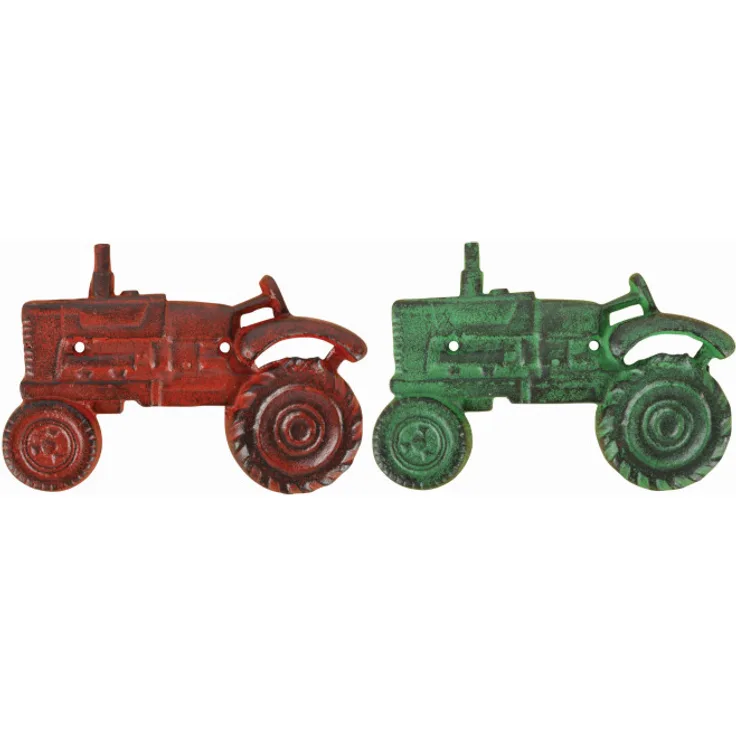 flaschenöffner Traktor 20 cm Gusseisen rot