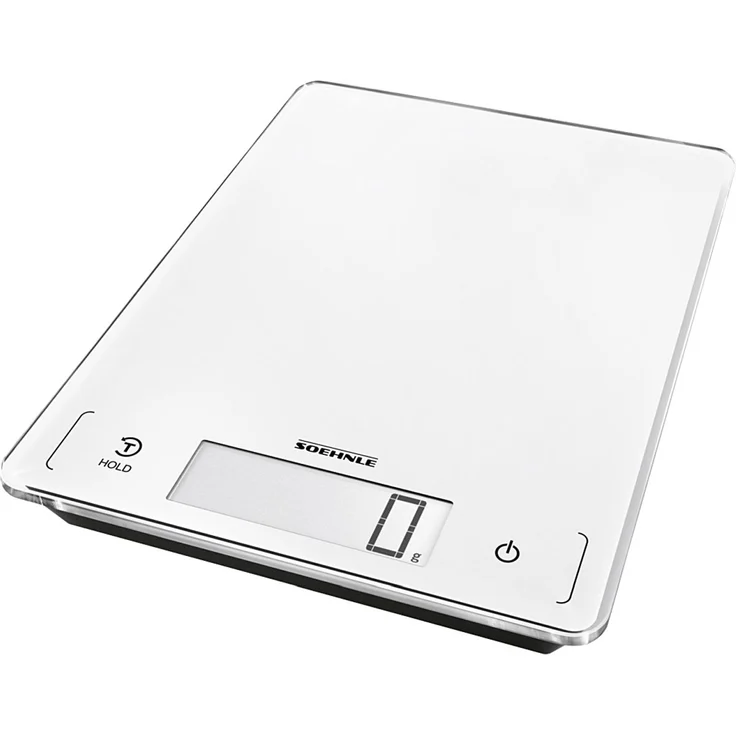Soehnle Page Profi 300, digitale Küchenwaage, weiß, Gewicht bis zu 20 kg, Haushaltswaage mit Sensor-Touch, elektronische Waage inkl. Batterien, extragroße Wiegefläche, beleuchtete LCD-Anzeige – Bild 3