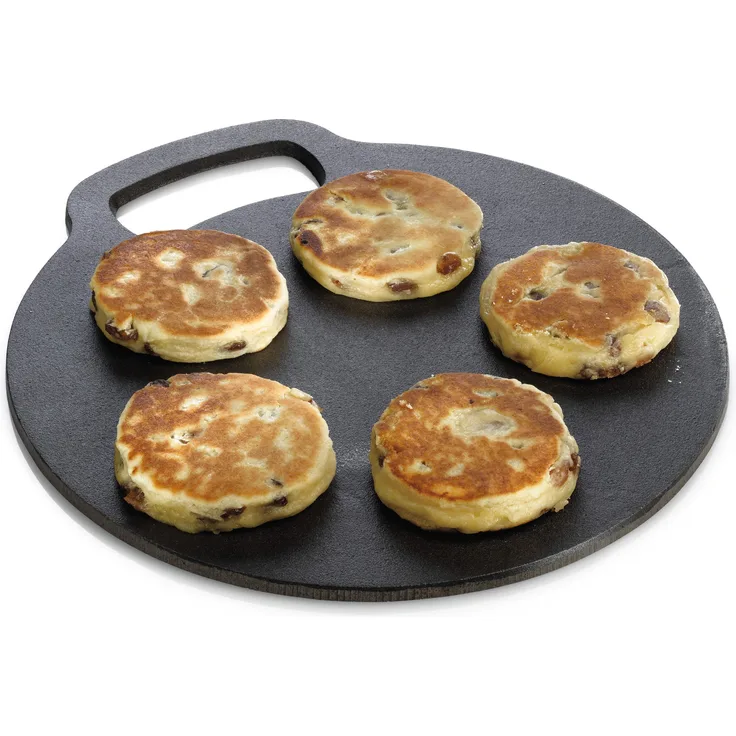 KitchenCraft Backstein mit Antihaftbeschichtung sowie Rezepten, in Geschenkbox, Rund, Gusseisen, 27 cm