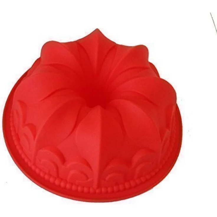 GMMH Original Silikonbackform XXL Kugelhupf Kuchen Backform Kuchenform Brotbackform Obstbodenform (rot) – Bild 1