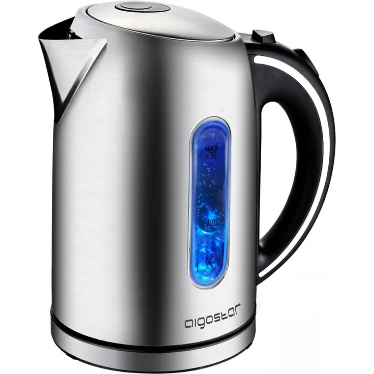 Aigostar King 30A Wasserkocher aus Edelstahl mit LED Beleuchtung 2200 W 1,7 L Silver