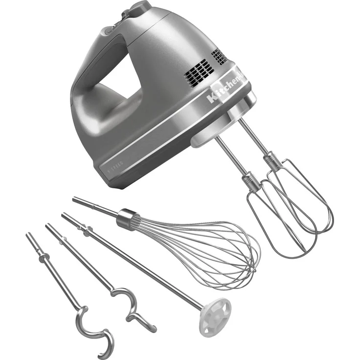 KitchenAid 5KHM9212 ECU Handmixer, 85 Watt, 9 Geschwindigkeitsstufen, LED-Anzeige, silber  – Bild 4