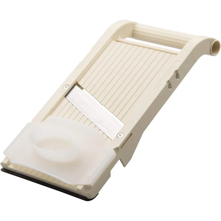 Benriner Mandoline Hobel, japanische Edelstahlklinge, BPA-frei, Beige Jumbo-Schneider, Beige Japanese Stainless Steel Blade beige – Bild 1
