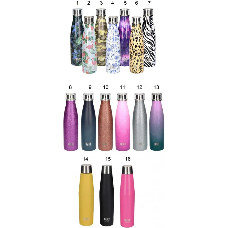 CREATIVE TOPS Built Perfect Seal, Auslaufsichere Isolierte Wasser--Thermosflasche, Edelstahl, 480 ml