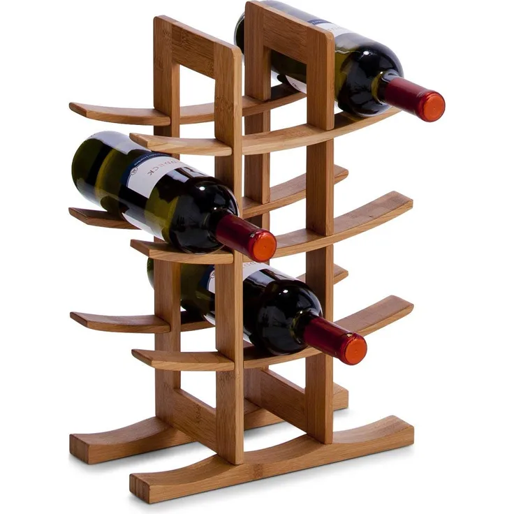 Zeller 13580 Weinregal Bambus, für 12 Weinflaschen, 29 x 16 x 42 cm