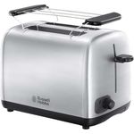 Russell Hobbs Toaster Adventure, Perfect-Toast-Technologie, inkl. Brötchenaufsatz, 6 einstellbare Bräunungsstufen + Auftau- & Aufwärmfunktion, 850 Watt, 24080-56, Edelstahl