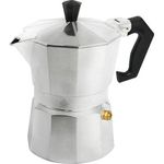 Home Mokita Kaffeemaschine, Kunststoff, Silber-Schwarz, 3 Tassen